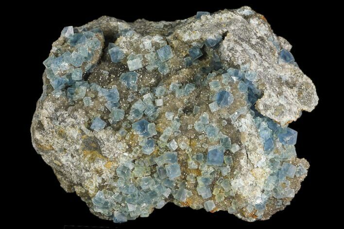 Blue Cubic Fluorite on Smoky Quartz - China #147112